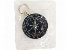 Компас малый алюминиевый корпус, цвет черный