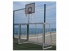 Ворота мини-футбольные уличные с щитом баскетбольным