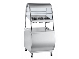 Прилавок для столовых приборов и подносов Патша, нейтр.шкаф + хлебница, L630 мм