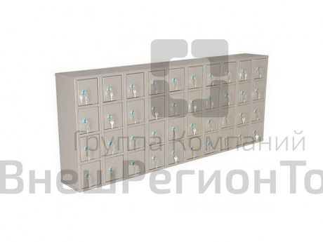 Шкаф с ячейками для телефонов (40 ячеек, индивидуальные ключи).