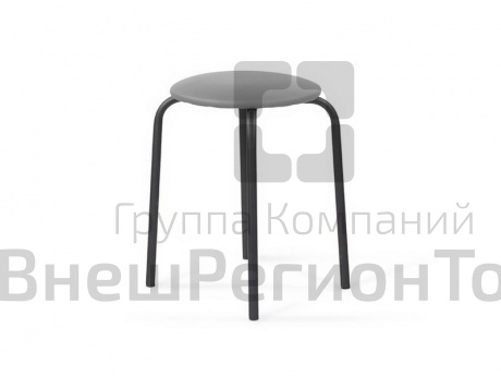 Табурет круглый черный.