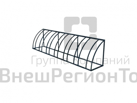 Велопарковка на восемь мест.