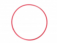 Обруч пластиковый, 70 см, красный