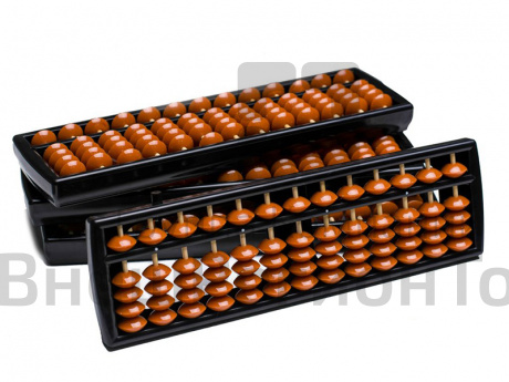 Счёты абакус, 13 рядов, коричневый, с кнопкой сброса.