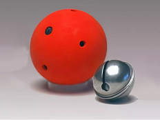 Мини-мяч для игры в голбол звенящий, диаметр 6,5 см