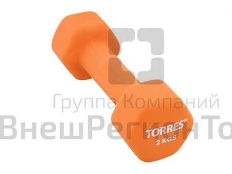 Гантель 2 кг оранжевая.
