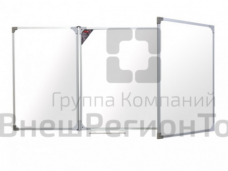 Трехэлементная магнитно-маркерная доска 100х200 - алюминиевый профиль.