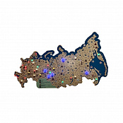 Игровой декоративный элемент Карта интерактивная “Путешествуем по России”