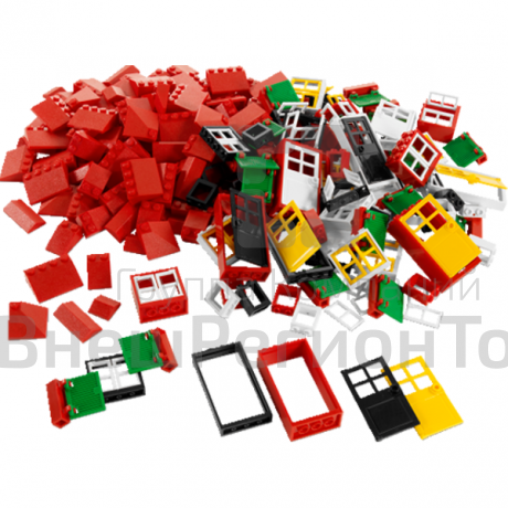 Окна, двери и черепица для крыши. LEGO.