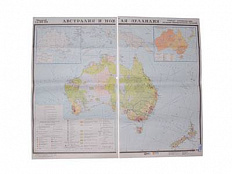 Учебная карта "Австралия и Новая Зеландия" (экономическая) (матовое, 1-стороннее лам.)