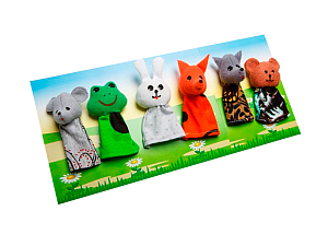 Теремок — пальчиковые куклы, 6 персонажей