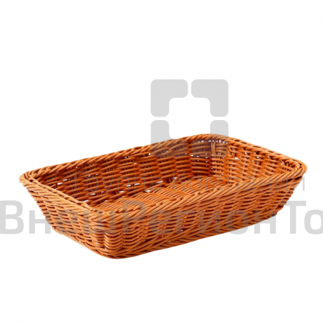 Сухарница "Плетёнка", 30х19,5х6 см, коричневая.