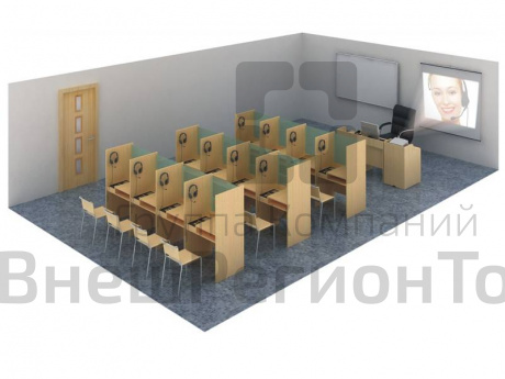 Лингафонный кабинет НОРД с элементами мультимедиа на 12 мест.