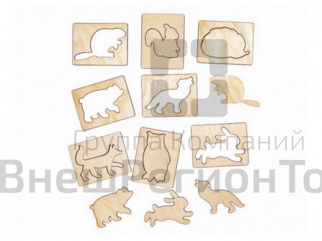 Набор трафаретов "Лесные жители".