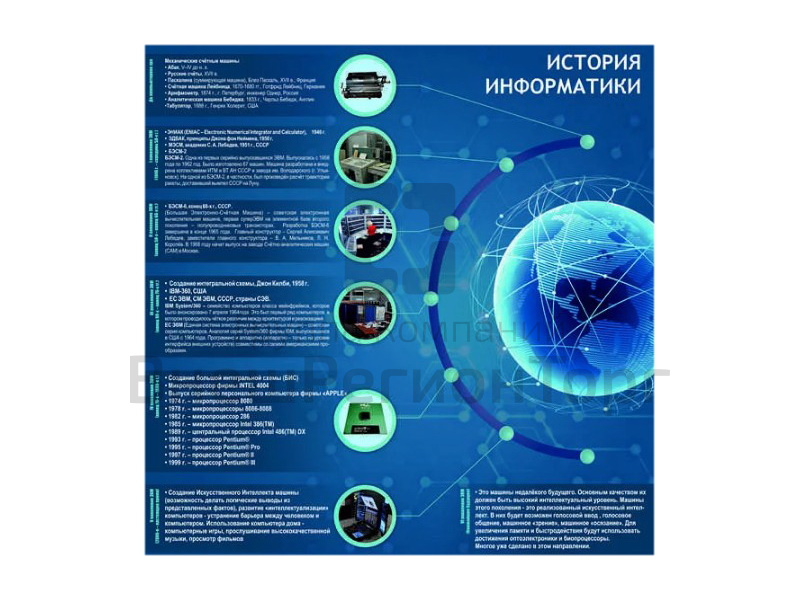 Стенд История развития компьютерной техники.