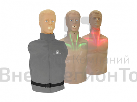 Тренажер-манекен (торс) пострадавшего для отработки приемов сердечнолегочной реанимации со светозвук.