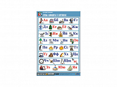 Русский алфавит в картинках (таблица, винил 100х140 см)