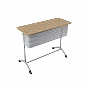 Стол ученический 2-местный "Rotondo 2М" нерегулируемый с перф.экраном