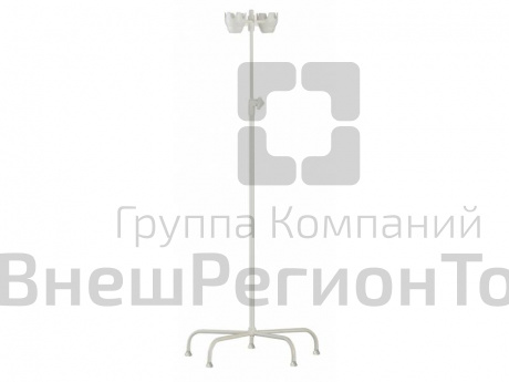 Штатив медицинский для вливаний пятиопорный, металлический, без колес.