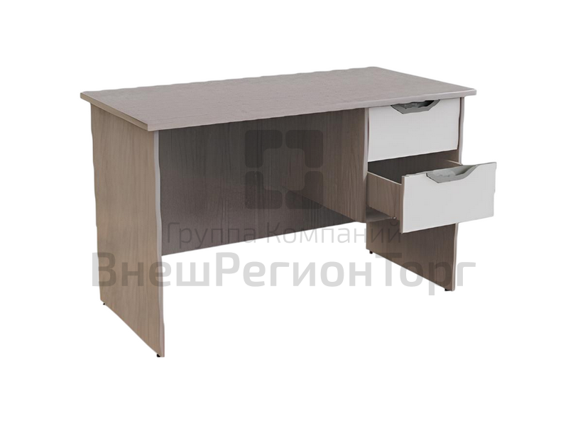 Стол письменный однотумбовый с двумя ящиками (ЛДСП 16 мм, рег.опоры).