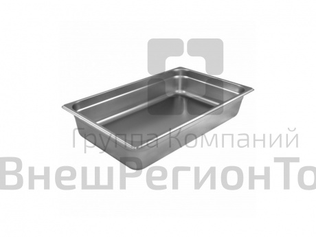 Гастроемкость (530х325х100мм) из нержавеющей стали.