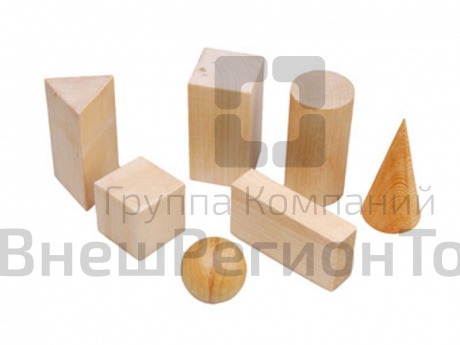 Набор Геометрические тела из дерева 7 шт..