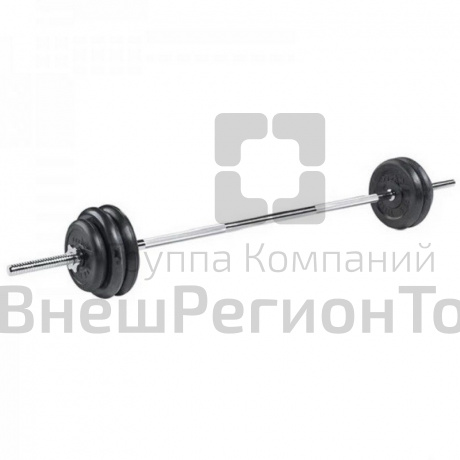 Мини штанга разборная обрезиненная 30кг L1200 d26.