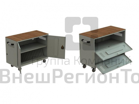 Тележка для ноутбуков, 18 ячеек.