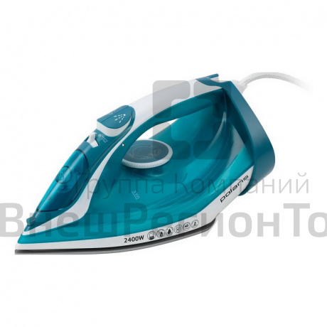 Утюг Polaris PIR 2487AK, 2400Вт, бирюзовый/белый.