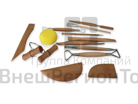 Набор инструментов для работы с глиной, 13 предметов.