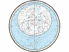Карта звездного неба (подвижная) АСТРОНОМИЯ. Учебно наглядные пособия
