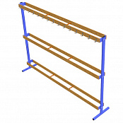Стеллаж для лыж на 30 пар, двусторонний