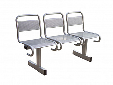 Секция стульев 3-х местная (сиденье и спинка металлические)