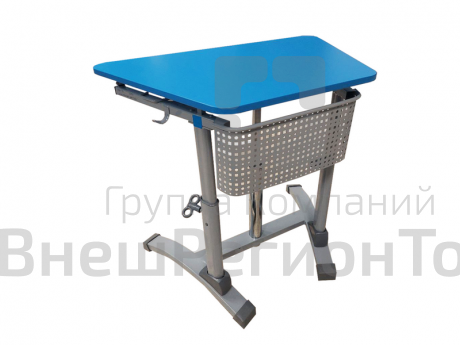 Стол ученический трапеция с регулировкой наклона столешницы.