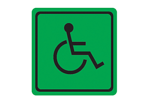 Наклейка светонакопительная Знак доступности для инвалидов