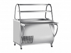 Прилавок холодильный открытый Патша, нейтр.шкаф, 2 полки, L1120 мм