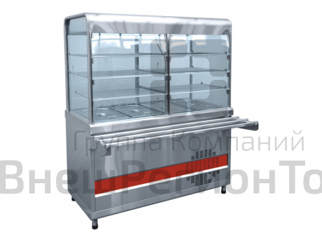Прилавок-витрина холодильный Аста с гастроемкостями, L1500 мм.