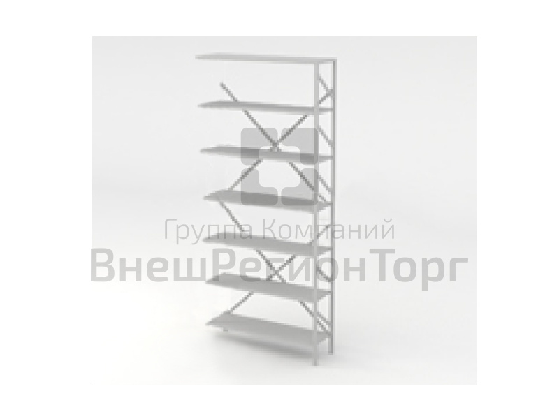 Стеллаж NEXT 1-сторонний 6 полок 877х256х2120 приставной.