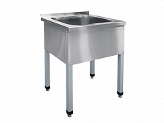 Ванна моечная, 1 секция, краш.каркас, 635х600х860 мм