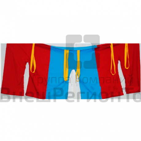 Шорты эстафетные с тремя штанинами для троих.