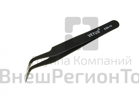 Пинцет для SMD компонентов изогнутый ESD-15.
