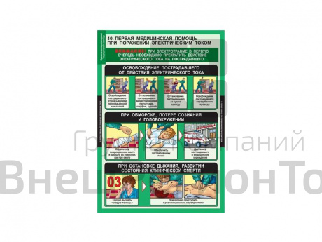 Стенды на тему оказания первой медицинской помощи, 70х100 см, 15 шт..