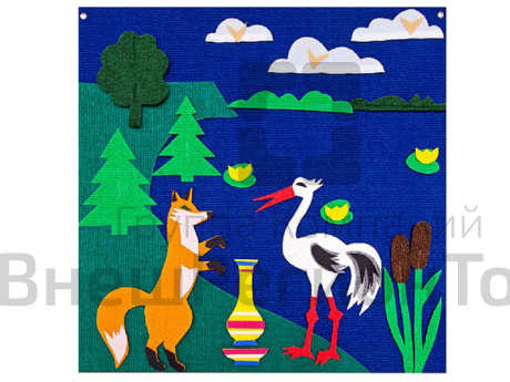 Игра-театр тактильная Лиса и журавль, для детей с проблемами зрения.