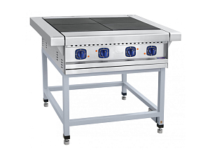 Плита электрическая на подставке, нерж.ст., 4 конфорки, 1050 x 850 x 860 мм