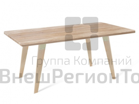 Стол прозрачный лак / дуб сонома светлый.