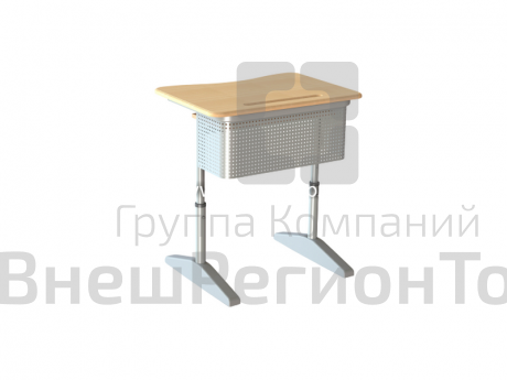 Парта одноместная с перф.экраном.