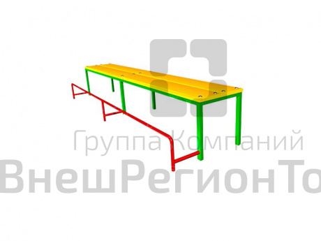 Скамья для пресса уличная, с упором для ног.