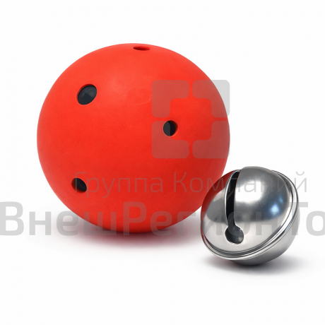 Мини-мяч для игры в голбол звенящий, диаметр 6,5 см.