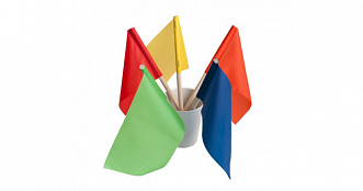 Прямоугольный флажок на деревянной палочке 25 см