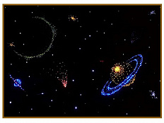 Фибероптическое панно звездное небо 1500х1000 мм, настенное